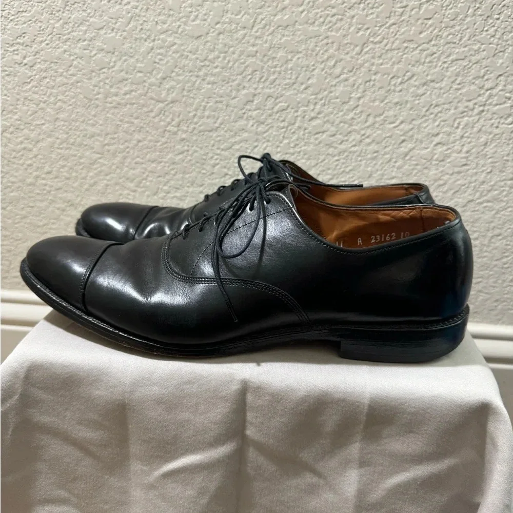 Allen Edmonds Park Avenue Oxfords Men's  Black Leather Cap Toe Shoes Size 11A
